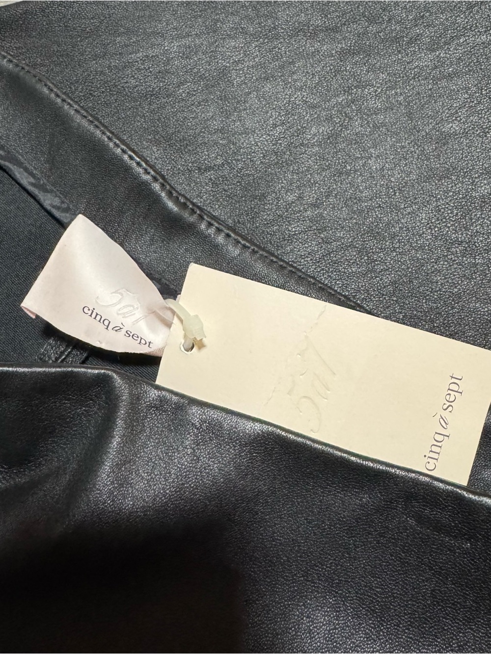 Cinq à Sept Lamb Leather Wide Leg Pants - Picture 4 of 7
